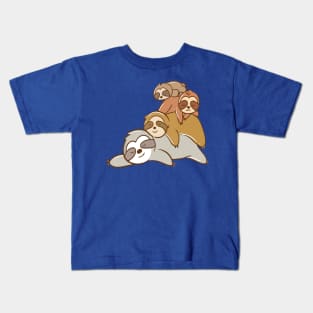 sloth stack pullover2 Kids T-Shirt